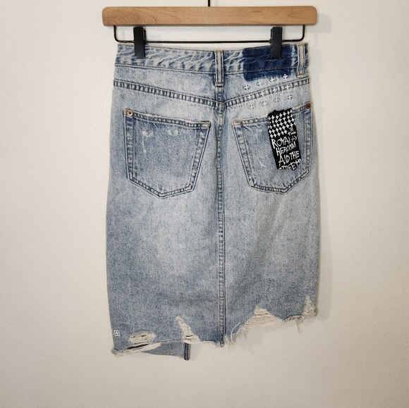 KSUBI Denim Rap Skirt Midi Dirty Harry - Picture 3 of 7